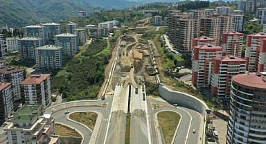 Trabzon'daki Kanuni Bulvarı'nın tamamlanmasına 8 kilometre kaldı